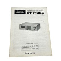 Pioneer CT-F1050 Stereo Cassette Tape Deck Operating Instruction Origina... - £8.30 GBP