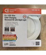 Commercial Electric 6” LED Slim Color Changing Recessed Kit With Night L... - $200.95 MXN