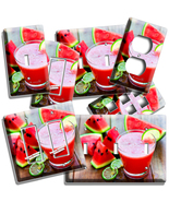 RED WATERMELON LIME COCKTAIL JUICE DRINK LIGHT SWITCH OUTLET PLATE ROOM ... - $17.09+