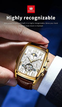 New Automatic Mechanical Waterprf OLEVS Luxury 6675g Men Leather NWT low... - $86.53