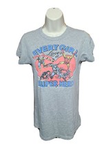 Every Girl Loves a Super Hero Large Gray TShirt - £11.61 GBP