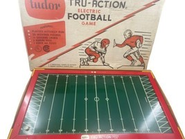 Vintage 1950s Tudor Tru Action Electric Football Game w/Box WORKS Missing Pieces - £37.38 GBP