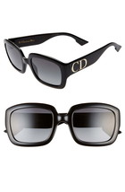  Dior 8070 Square Sunglasses w/ Oversized Logo Temples - £159.67 GBP