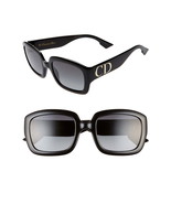  Dior 8070 Square Sunglasses w/ Oversized Logo Temples - £157.27 GBP
