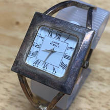 Anne Klein 10/1560 Lady Silver Square Cuff Bangle Analog Quartz Watch~Ne... - €18,20 EUR