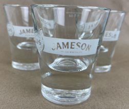 3 x Jameson Irish Whiskey JJ&amp;S Etched Logo Heavy Bottom Shot Glasses 1.5... - £25.61 GBP