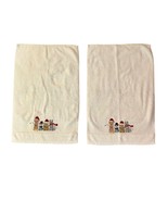 Jingles &amp; Joy Hand Towels Set of 2 Used Christmas Dogs Embroidered - $11.88