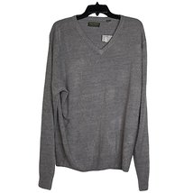 John Bartlett Consensus Sweater Size XL V-Neck Pullover Gray Acrylic Mens - $15.83