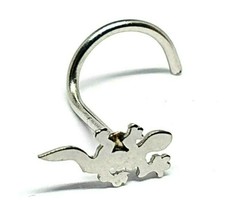 Lizard Gecko Nose Stud Cute 20g (0.8mm) 316L Surgical Steel Nose Curl Piercing - £5.47 GBP