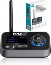 Pyle Wireless Bluetooth 5.0 Transmitter Box LCD, Optical/AUX, TV/Home St... - $43.16 CAD