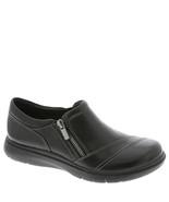 Clarks Women&#39;s Certina Pure Slip On Loafer, Black Leather, Size 6 Wide - $737.35 MXN