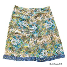 100% Silk Old Navy Just Below The Waist Floral Skirt VTG - $17.81