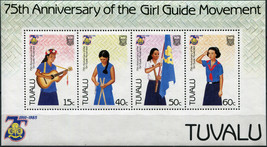 Tuvalu. 1985. The 75th Anniversary of the Girl Guide Movement (MNH **) S/S - £1.41 GBP