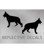 2X Reflective Decal Sticker German Shepherd guard dog pet for car or Mai... - $15.93