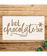 Hot Chocolate bar Stencil for Wood Signs and Holiday Crafts, Reusable My... - $15.67+