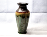 Vintage Handmade DRIP GLAZED Earthenware Stoneware 14½” Vase - Unknown M... - $44.79