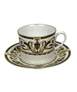 1969 Royal Worcester Windsor Fine Bone China Cup &amp; Saucer White &amp; Gold - $461.34 MXN