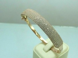 4 CT Rundschliff Künstlicher Diamant Damen Armreif Armband Gelbgold Versilbert - £130.77 GBP