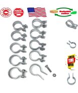 10 Pack Pressed Steel Brace Bands for 1-5/8&quot; O.D. Posts - Easy Installation - $718.77 MXN