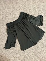 Jennifer Lopez Dark Green Off Shoulder Blouse 3/4 Sleeves And Metallic A... - $150.78 MXN