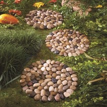 Set of 3 Limestone River Rock Stone Stepping Stones Outdoor Garden Yard Pathway - £20.07 GBP