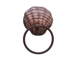 [Pack Of 2] Antique Copper Seashell Towel Holder 9&quot;&quot; - £41.36 GBP