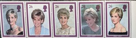 British Stamp Tribute Honors Princess Diana Stamp Set. - $25.00