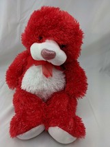 Goffa Red Tinsel Bear Plush Valentines Day 16 Inch Stuffed Animal Toy - £13.36 GBP