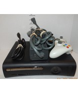 Microsoft Xbox 360 Matte Black Console with Power Adapter Controller HDMI - £77.49 GBP