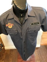 MENS Small Button Front Collared Shirt Hard Rock Cafe Hamburg Germany - £7.04 GBP