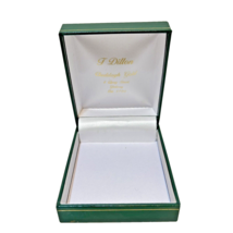 Vintage T Dillon Claddagh Gold Green Empty Jewelry Box Hinged 3.25x2.75x1.25&quot; - £9.95 GBP