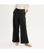 Women&#39;s Sonoma Goods For Life® Pleated Wide Leg Pants, Size: Medium, Pit... - $27.92 CAD