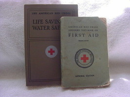 American Red Cross-2booklets-First Aid 1918-Life Saving &amp; Water Safety 1973 - £11.58 GBP