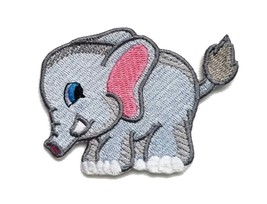 Baby Animal Elephant Fully Embroidered Iron On Patch 3.0&quot; X 2.25&quot; - £6.29 GBP