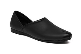 Mens Jutti Mojari Synthetic Leather Cushioned sole Shoe US size 7-12 Sleek Black - £32.03 GBP