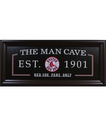 Boston Red Sox Man Cave Sign Unframed Embroidered Team Emblem 2004 - $34.95