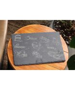 Personalized Slate Charcuterie Board | Engraved Stone Cheese &amp; Meat Boar... - $30.00