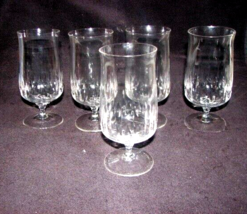 Set of 5 Lenox VINTAGE JEWEL  Wine/ Water  Beverage Glasses 12 Oz. - $39.59