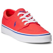 Polo Ralph Lauren Men Low Top Lace Up Sneakers Faxon X Size US 8.5D Tomato Red - $69.30
