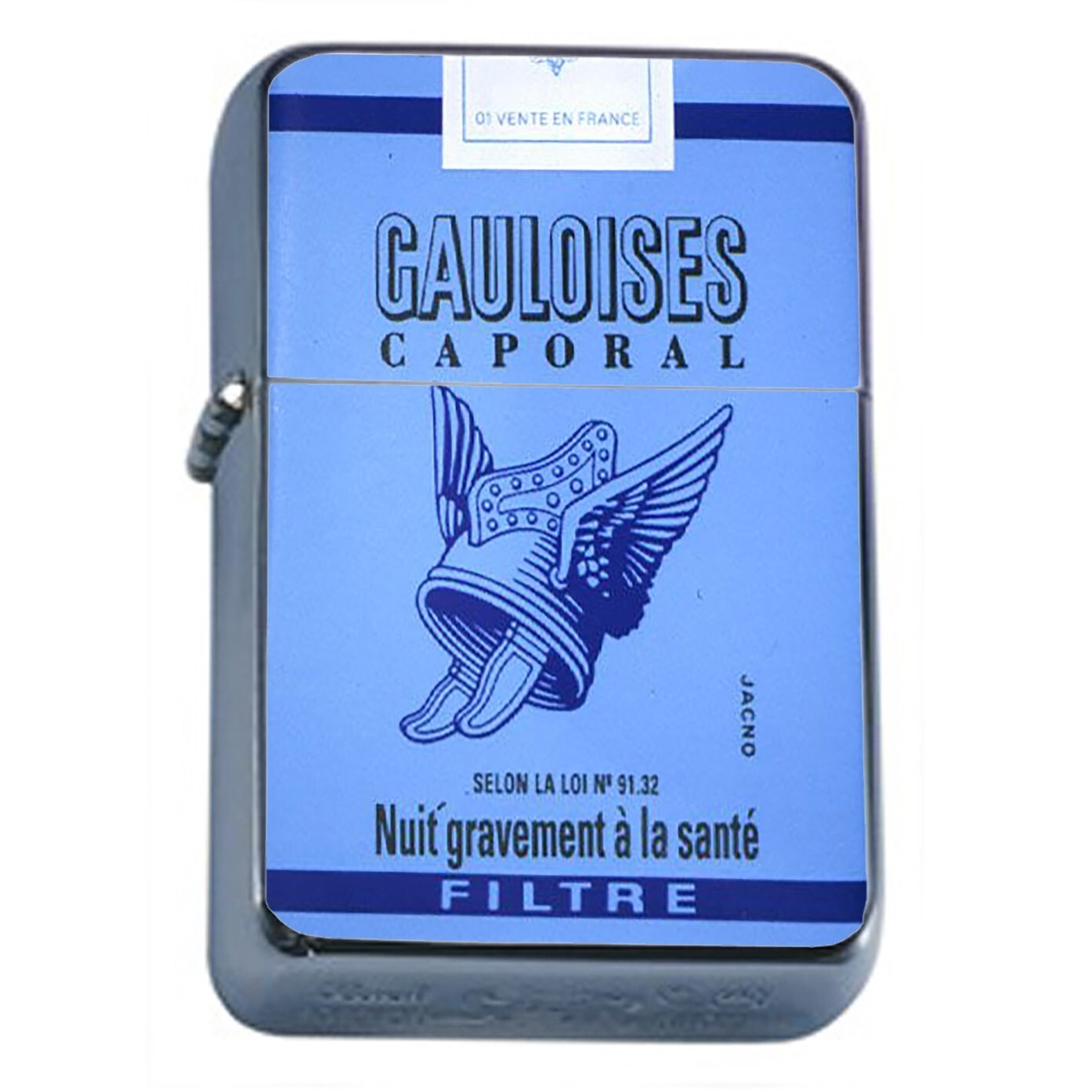 Vintage French Classic Caporal Cigarette Oil Lighter - $14.80