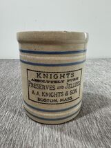Antique Crock Knights Pure Preserves & Jellies Boston MA AA Knights & So... - $98.99 Antique Crock Knights Pure Preserves & Jellies Boston MA AA Knights & So... - $98.99