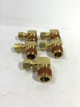 5-Brass DOT Air Brake Compression Fitting 3/8” OD Tube X 1/2&quot; NPT Male 9... - $39.00