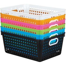 - Plastic Storage Baskets For Classroom Or Home Use  Stackable Mesh Plastic Bask - £51.67 GBP