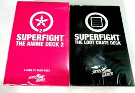 Superfight The Anime Duel Deck 2 &amp; Loot Crate Skybound Party Card Games Lot of 2 - £12.62 GBP