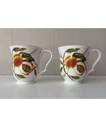 Lot 2 Charter Club Casuals Summer Grove Coffee Mug Cups Peaches Nectarin... - $24.00