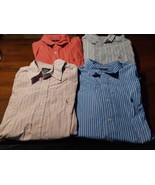 Ralph Lauren Classic Fit Button Down Shirt XLarge 4pc Coral Blue Purple ... - £36.60 GBP