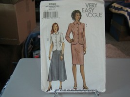 Vogue 7690 Misses Top &amp; Skirt Pattern - Size 8/10/12 - $11.01