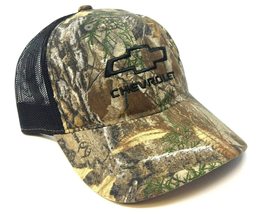 National Cap Chevy Realtreet Edge Camouflage &amp; Black Adjustable Curved Bill Mesh - £17.11 GBP