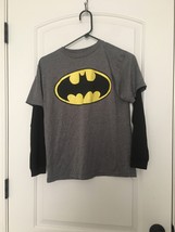 Batman Boys Long Sleeve Shirt Active Wear Size Large - £33.85 GBP