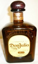 EMPTY DON JULIO RESERVADA TEQUILA BROWN GLASS BOTTLE - £4.72 GBP
